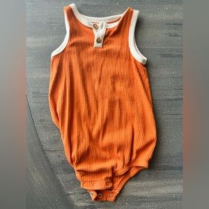 Orange Cat & Jack romper, size 12 months